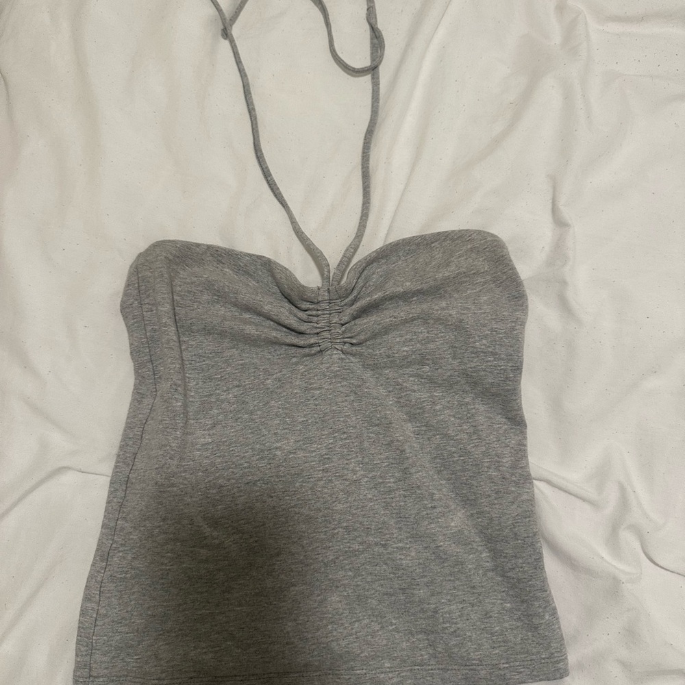 Gray Halter Neck Women's Top aritzia (tna)